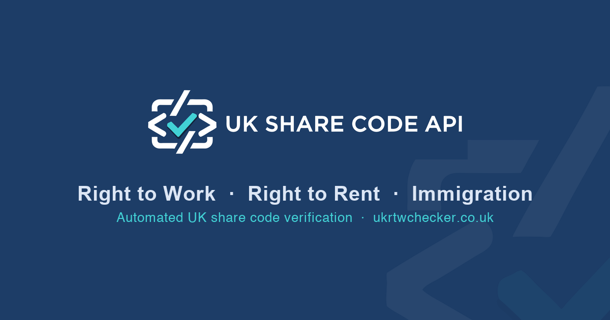 UK Share Code API
